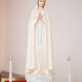 statue of mary in st. gregorys in san mateo