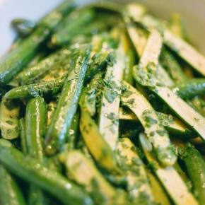 green beans close up