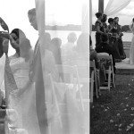 A cool scene during a wedding ceremony at Halcyon estate in Easton, MD.