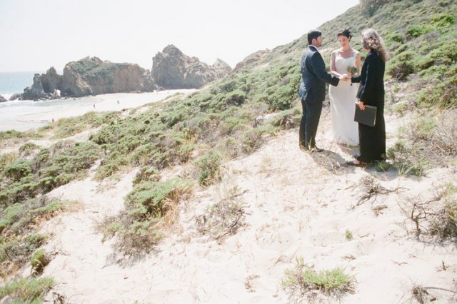 pfeiffer beach elopement ceremony