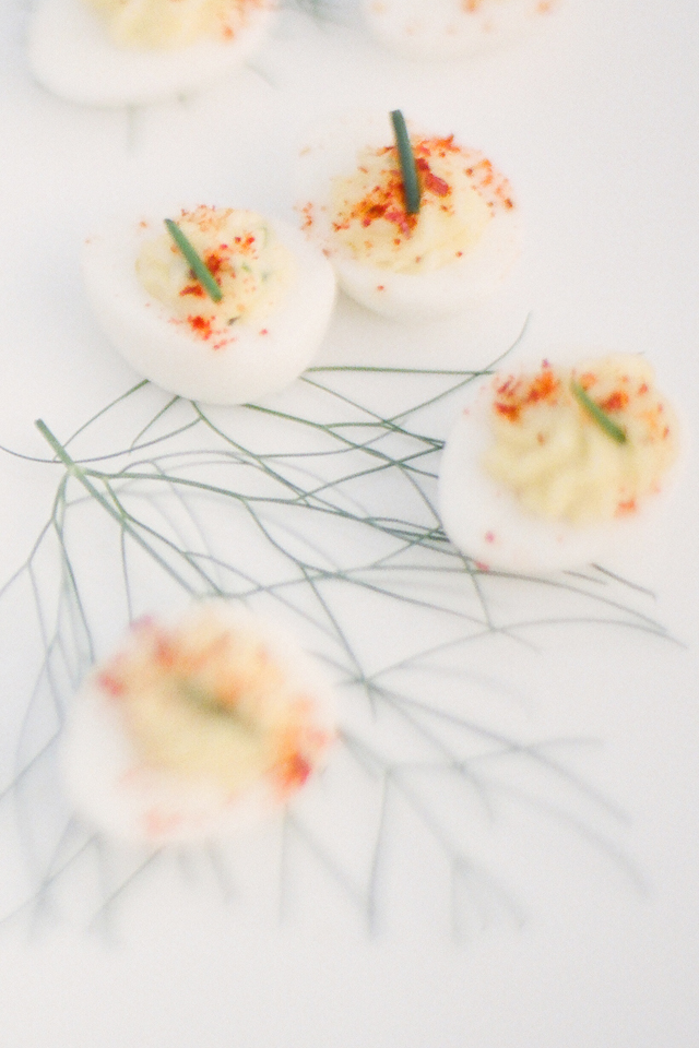 deviled eggs at wedding apps