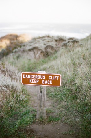 Bolinas cliff sign